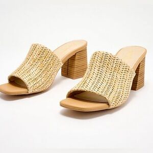 Seychelles Adapt Raffia Heeled Mules